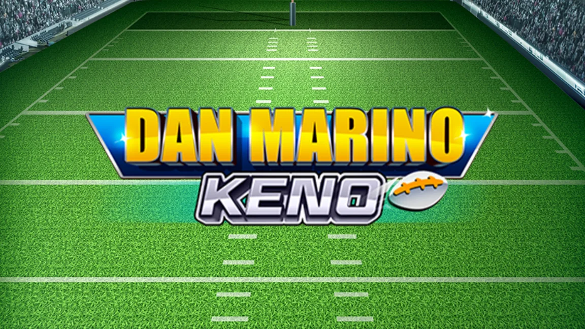 The promotional header for Dan Marino Keno, an online slot game on Betty.ca.