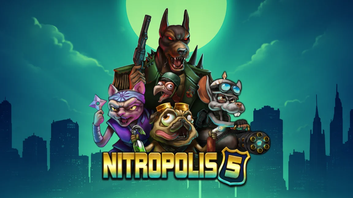 The promotional header for Nitropolis 5, an online slot game on Betty.ca.