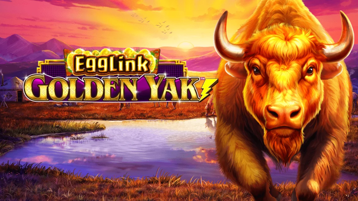 The promotional header for Egglink Golden Yak, an online slot game on Betty.ca.