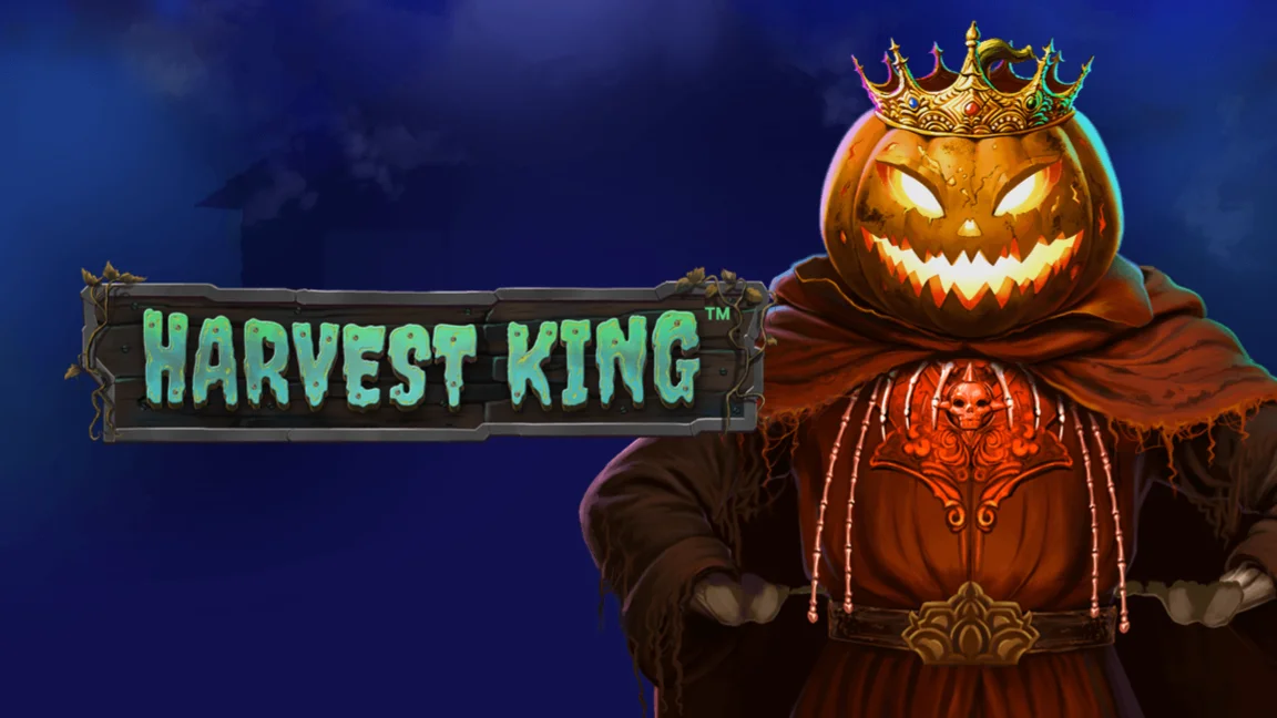 The promotional header for Harvest King, an online slot game on Betty.ca.