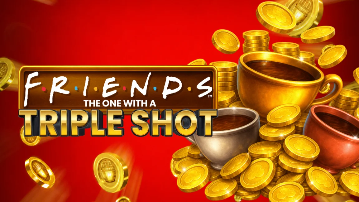 The promotional header for Friends™: "The One with A Triple Shot", an online slot game on Betty.ca.