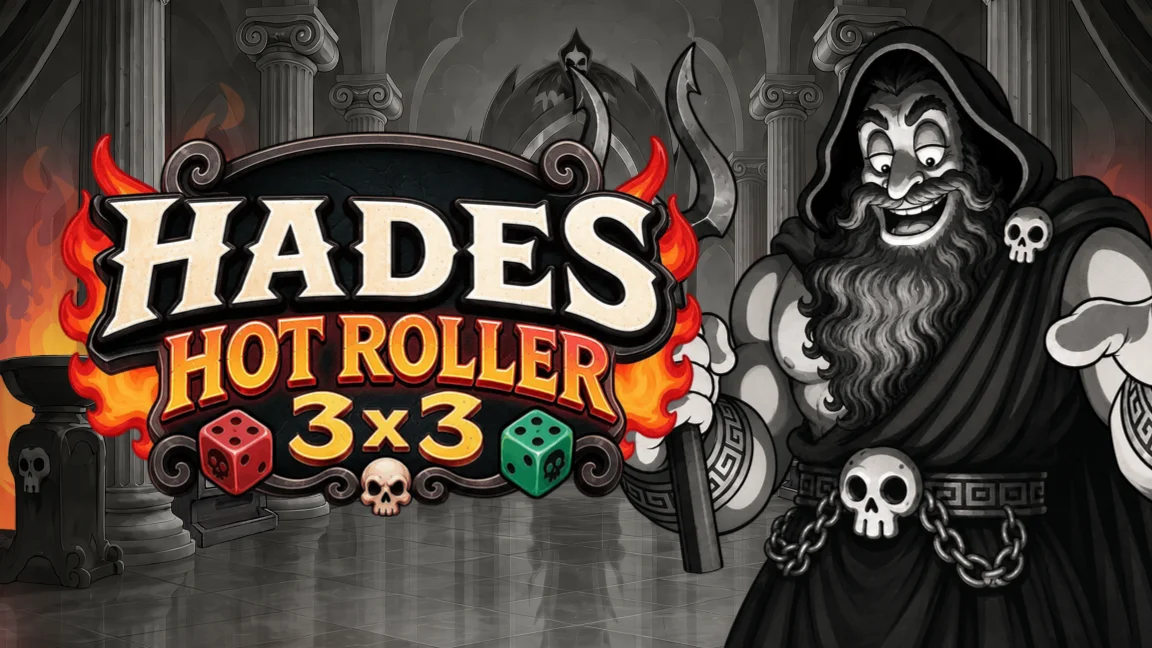 The promotional header for Hades Hot Roller 3x3, an online slot game on Betty.ca.