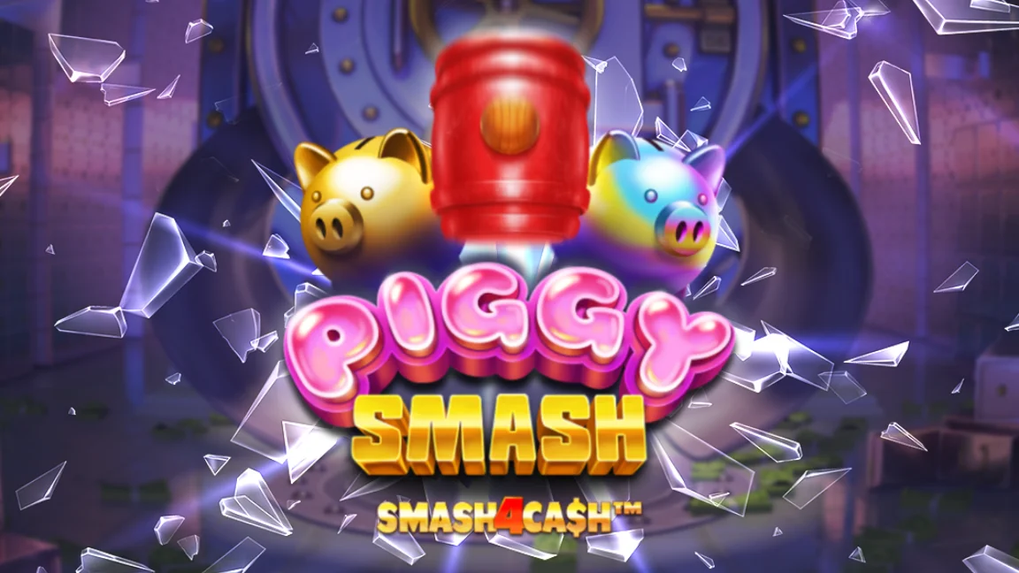 The promotional header for Piggy Smash (Smash4Cash), an online slot game on Betty.ca.