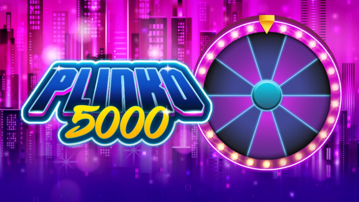 The promotional header for Plinko 5000, an online slot game on Betty.ca.