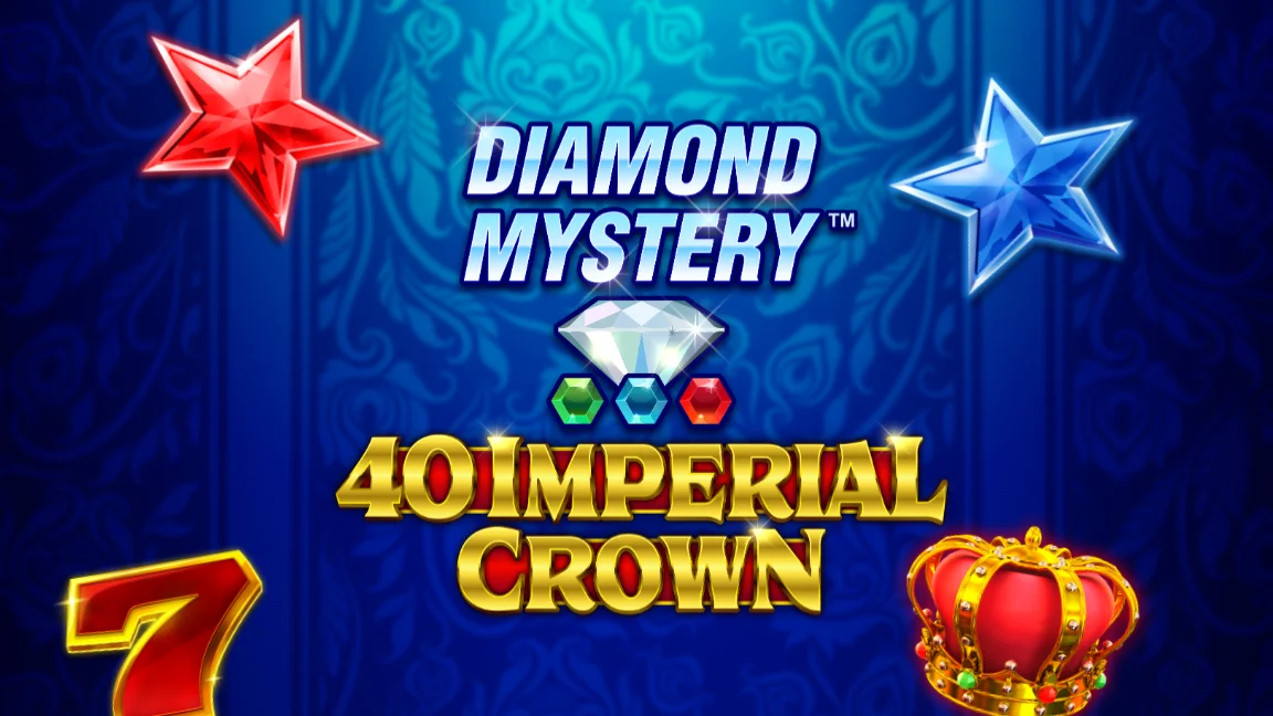 The promotional header for Diamond Mystery™ - 40 Imperial Crown, an online slot game on Betty.ca.