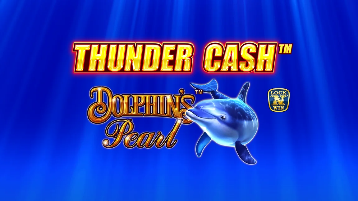 The promotional header for Thunder Cash™ - Dolphin's Pearl™, an online slot game on Betty.ca.