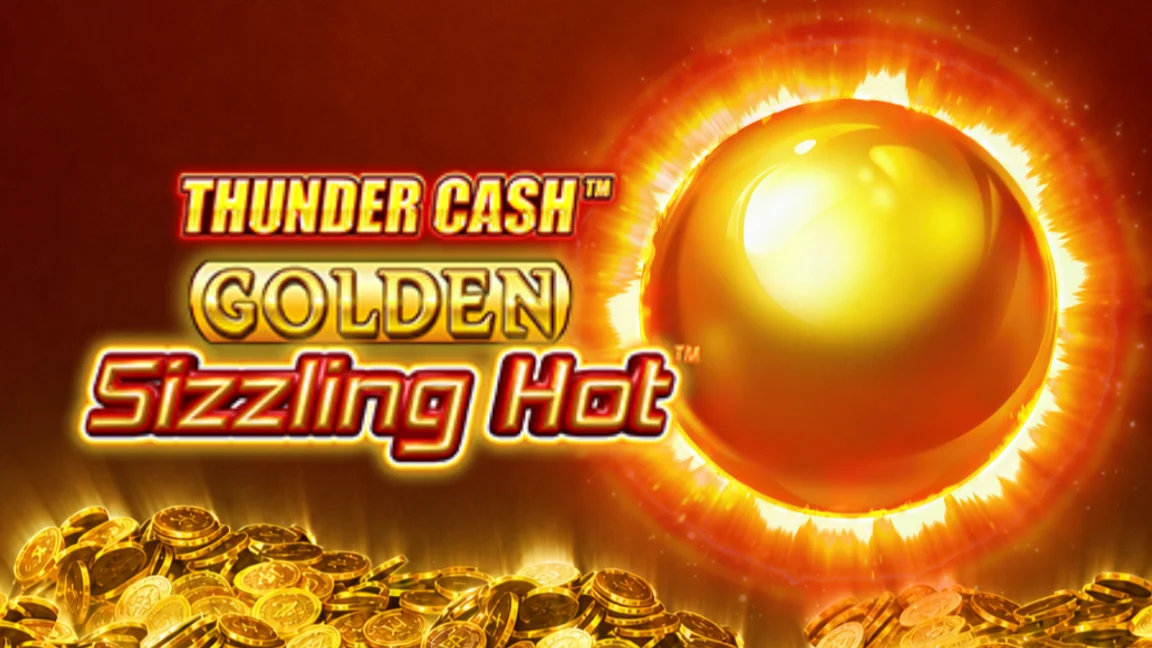 The promotional header for Thunder Cash™ - Golden Sizzling Hot™, an online slot game on Betty.ca.