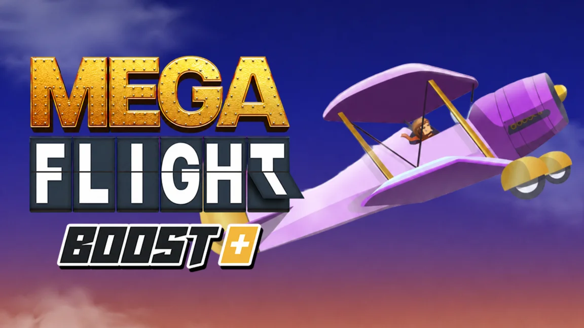 The promotional header for Mega Flight Boost, an online slot game on Betty.ca.