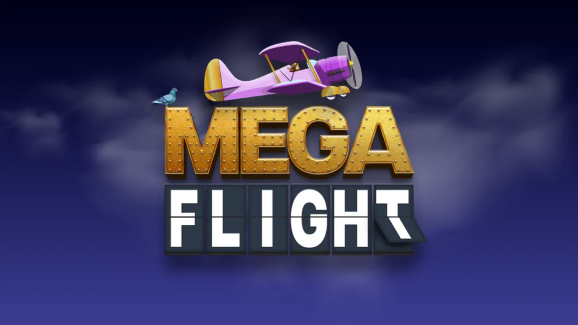 The promotional header for Mega Flight, an online slot game on Betty.ca.