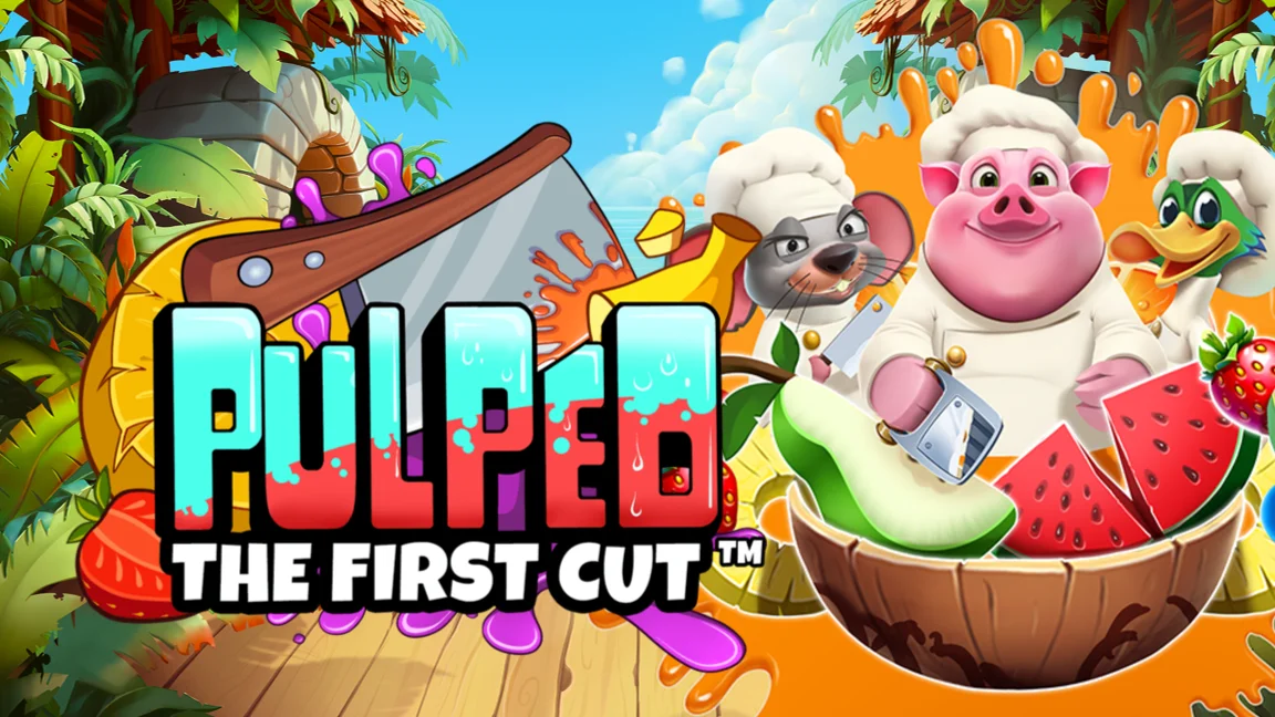 The promotional header for Pulped - The First Cut, an online slot game on Betty.ca.