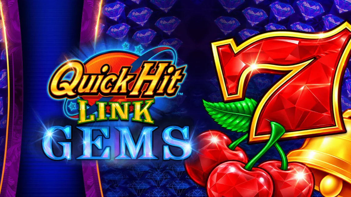 The promotional header for Quick Hit Link - Gems, an online slot game on Betty.ca.