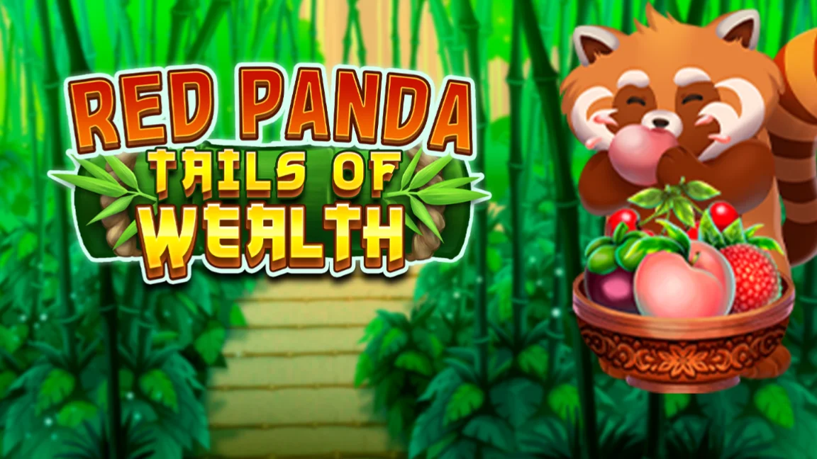 The promotional header for Red Panda Tails of Wealth, an online slot game on Betty.ca.