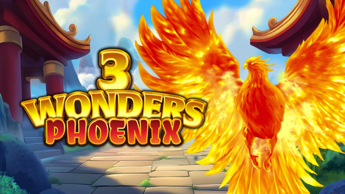 The promotional header for 3 Wonders - Phoenix, an online slot game on Betty.ca.