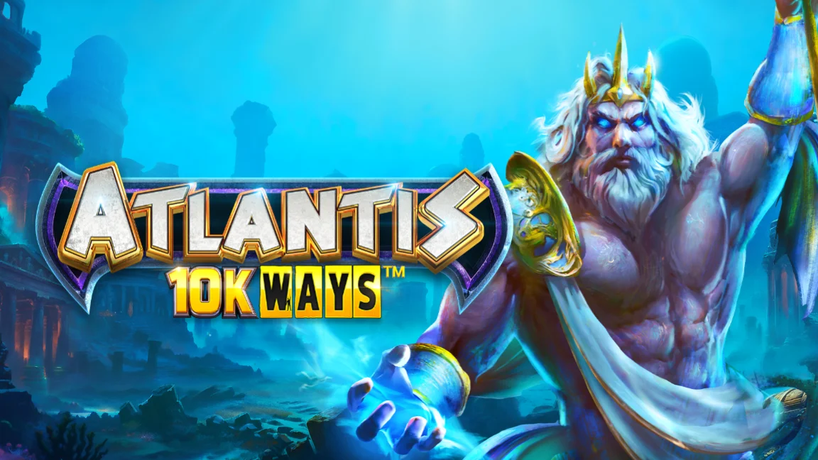The promotional header for Atlantis 10K WAYS, an online slot game on Betty.ca.