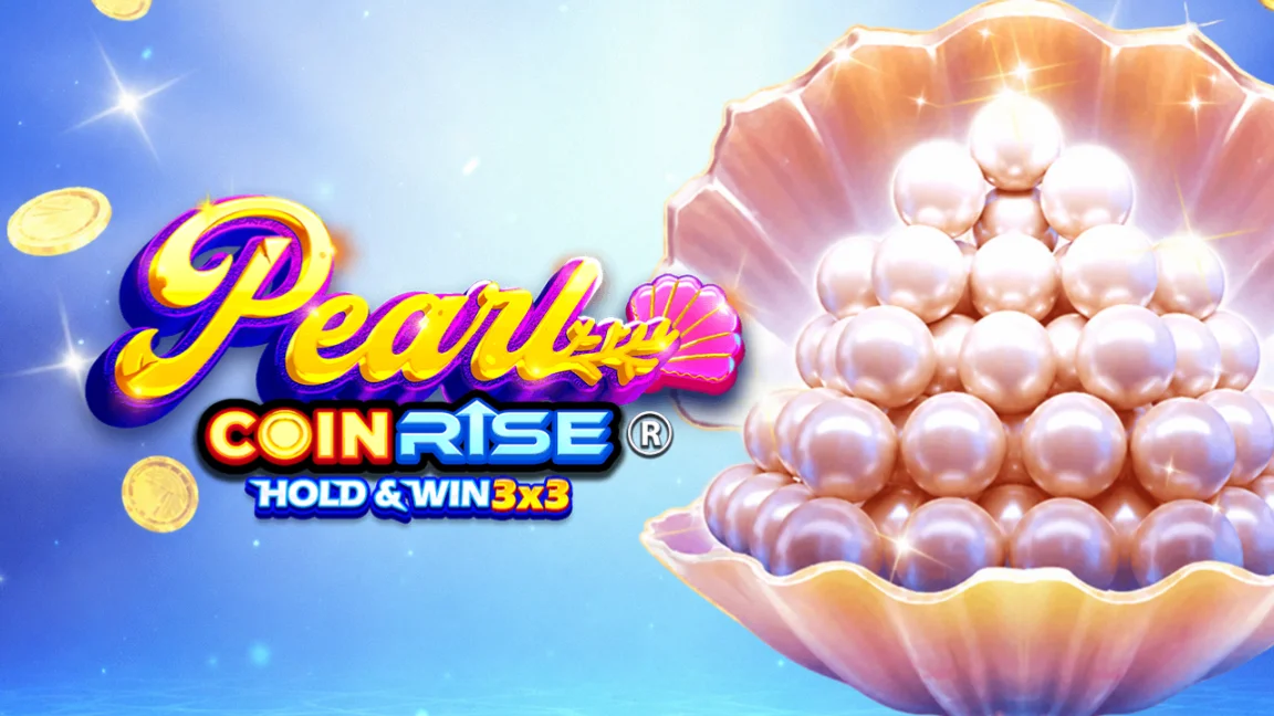 The promotional header for Pearl Coin Rise, an online slot game on Betty.ca.