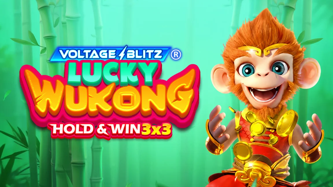 The promotional header for Voltage Blitz Lucky Wukong, an online slot game on Betty.ca.