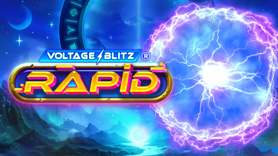 The promotional header for Voltage Blitz Rapid, an online slot game on Betty.ca.
