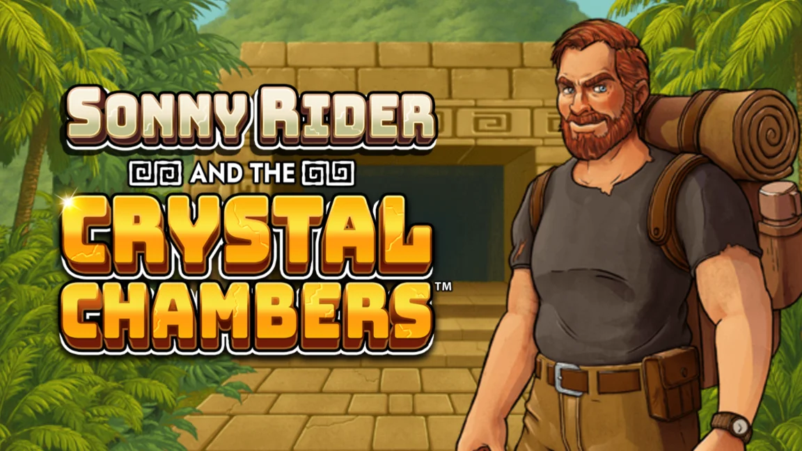 The promotional header for Sonny Rider & The Crystal Chambers, an online slot game on Betty.ca.