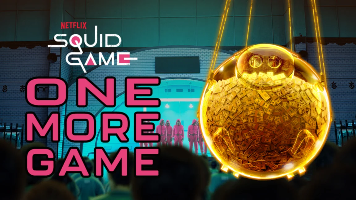 The promotional header for Squid Game - One More Game, an online slot game on Betty.ca.