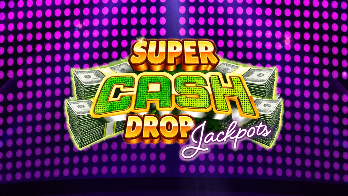 The promotional header for Super Cash Drop Jackpots, an online slot game on Betty.ca.