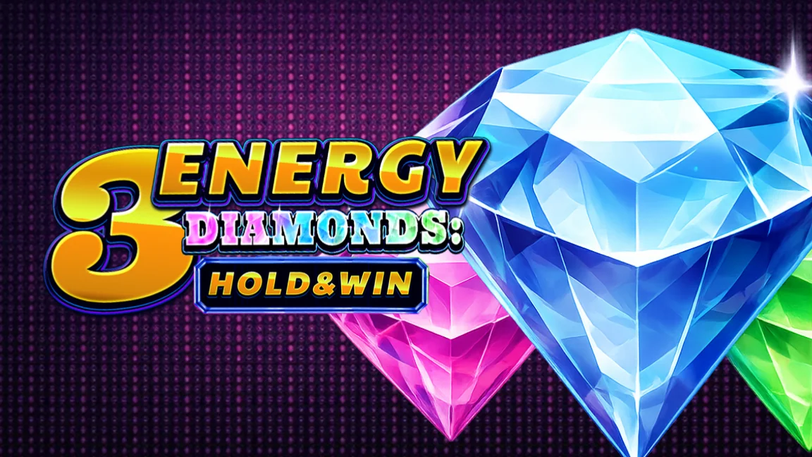 The promotional header for 3 Energy Diamonds: Hold & Win, an online slot game on Betty.ca.