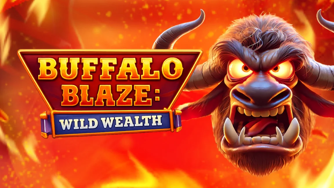The promotional header for Buffalo Blaze: Wild Wealth, an online slot game on Betty.ca.