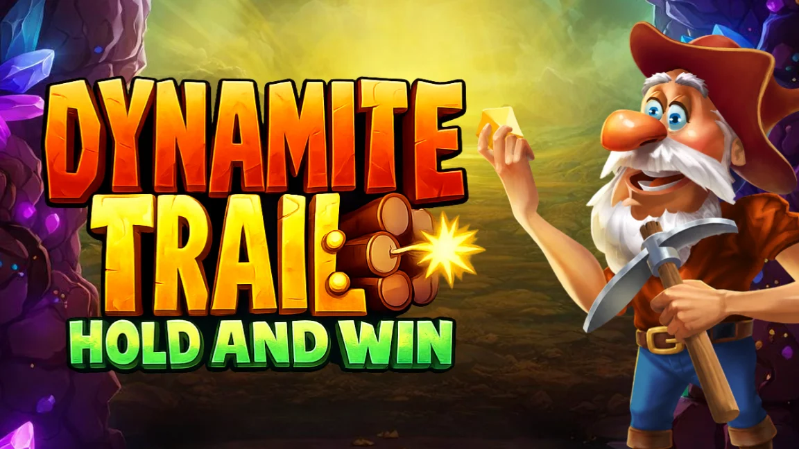 The promotional header for Dynamite Trail: Hold & Win, an online slot game on Betty.ca.
