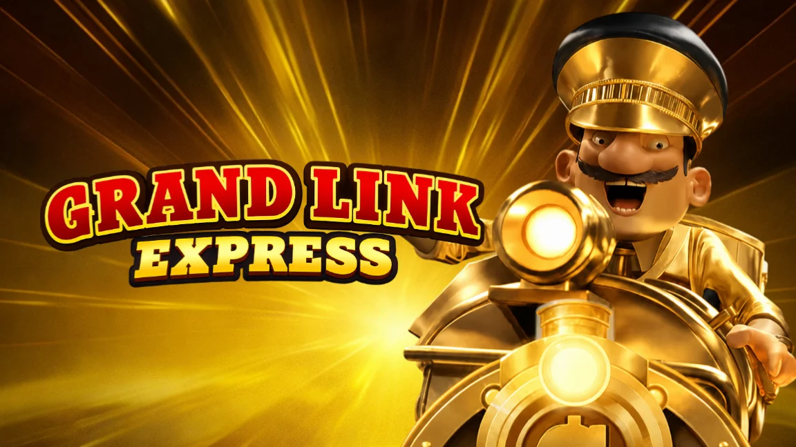 The promotional header for Grand Link Express: Hold & Win, an online slot game on Betty.ca.