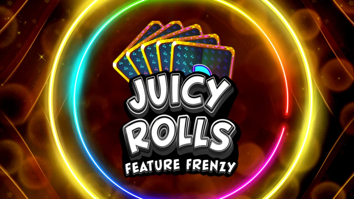 The promotional header for Juicy Rolls: Feature Frenzy, an online slot game on Betty.ca.