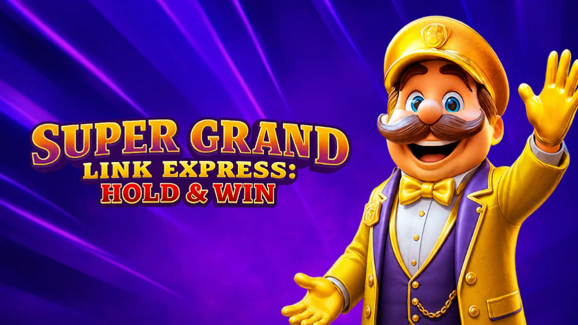 The promotional header for Super Grand Link Express, an online slot game on Betty.ca.