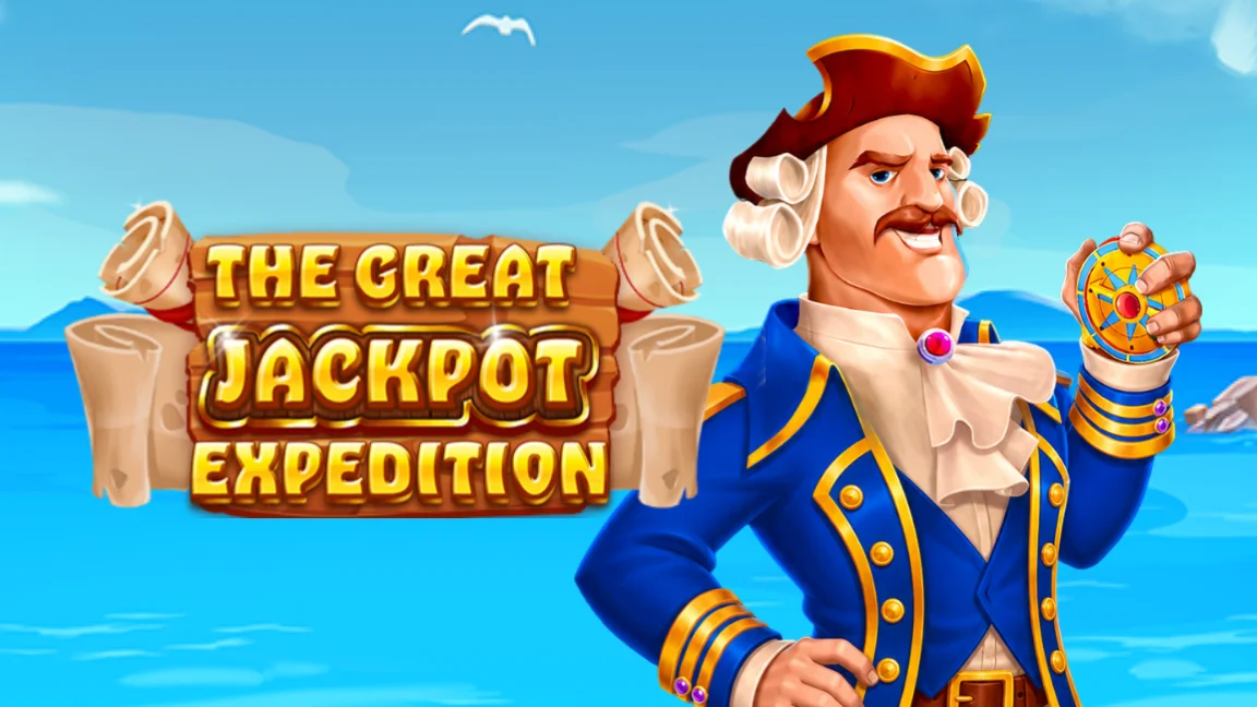 The promotional header for The Great Jackpot Expedition, an online slot game on Betty.ca.