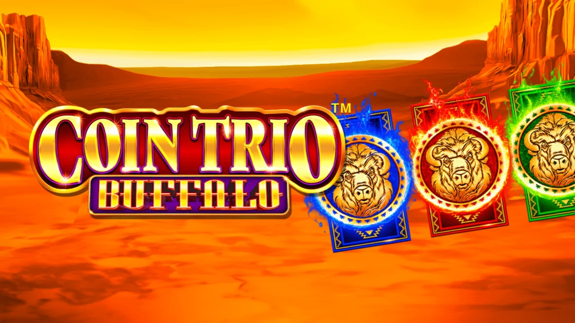 The promotional header for Coin Trio Buffalo, an online slot game on Betty.ca.