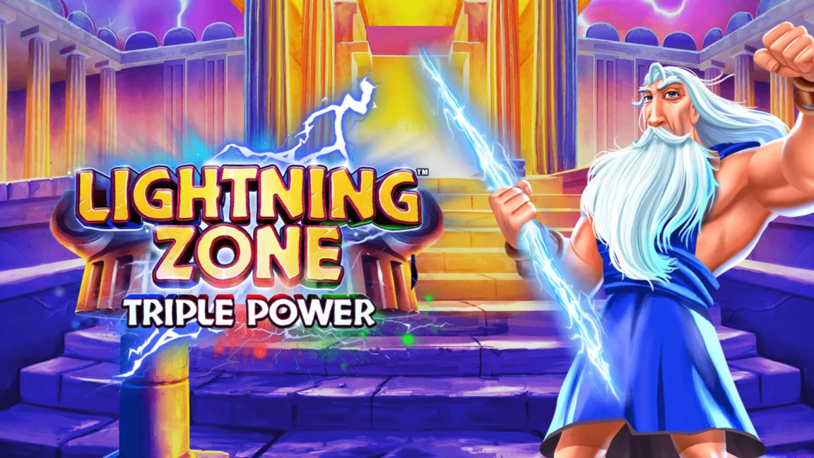 The promotional header for Lightning Zone Triple Power, an online slot game on Betty.ca.