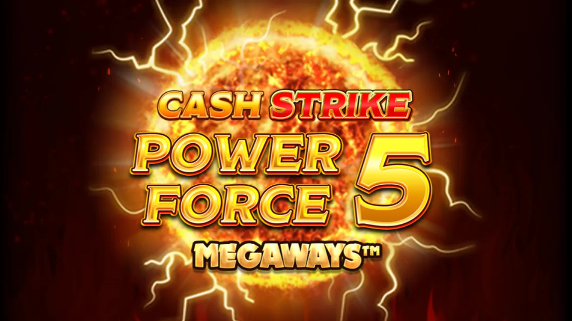 The promotional header for Cash Strike Power Force 5 Megaways, an online slot game on Betty.ca.