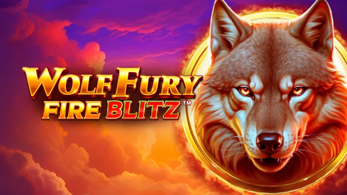 The promotional header for Wolf Fury Fire Blitz, an online slot game on Betty.ca.