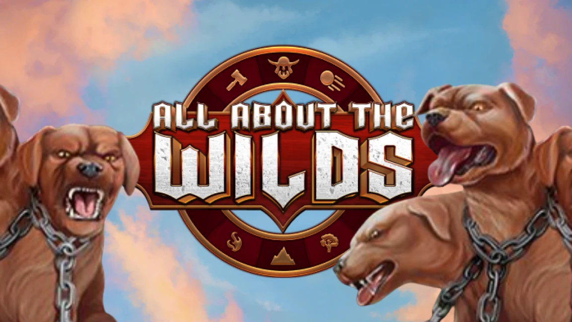 The promotional header for All About The Wilds, an online slot game on Betty.ca.