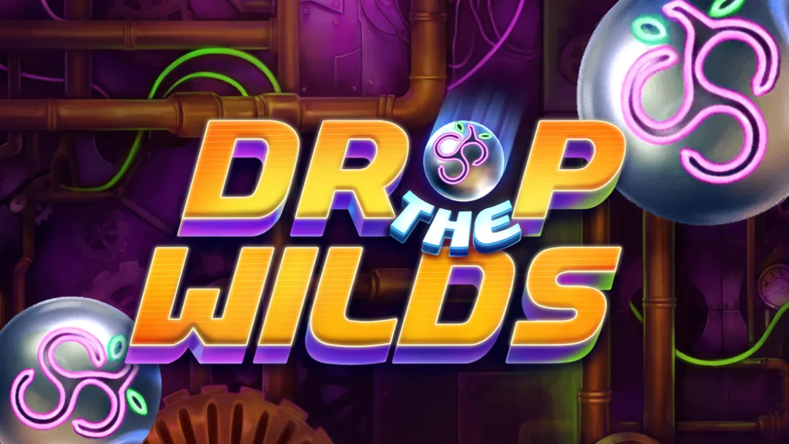 The promotional header for Drop the Wilds, an online slot game on Betty.ca.