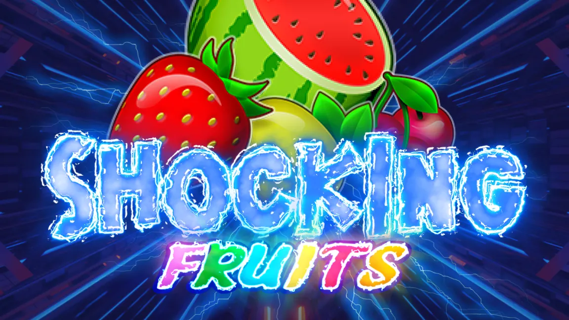 The promotional header for Shocking Fruits, an online slot game on Betty.ca.
