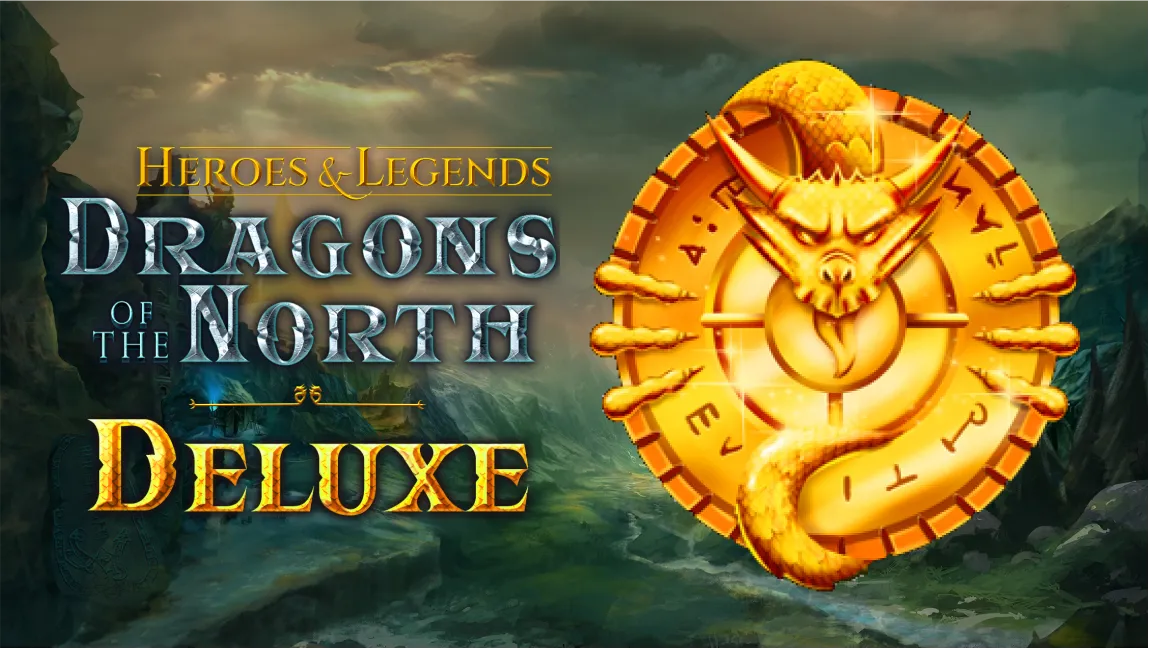 The promotional header for Dragons of the North Deluxe, an online slot game on Betty.ca.