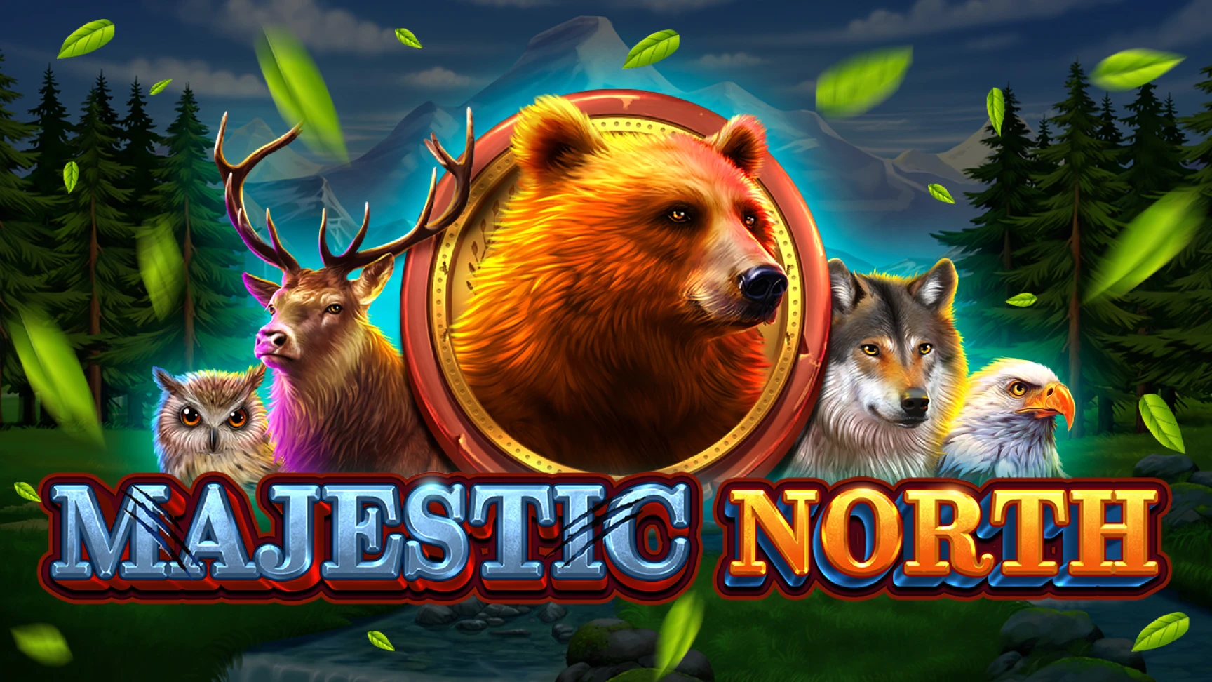 The promotional header for Majestic North, an online slot game on Betty.ca.