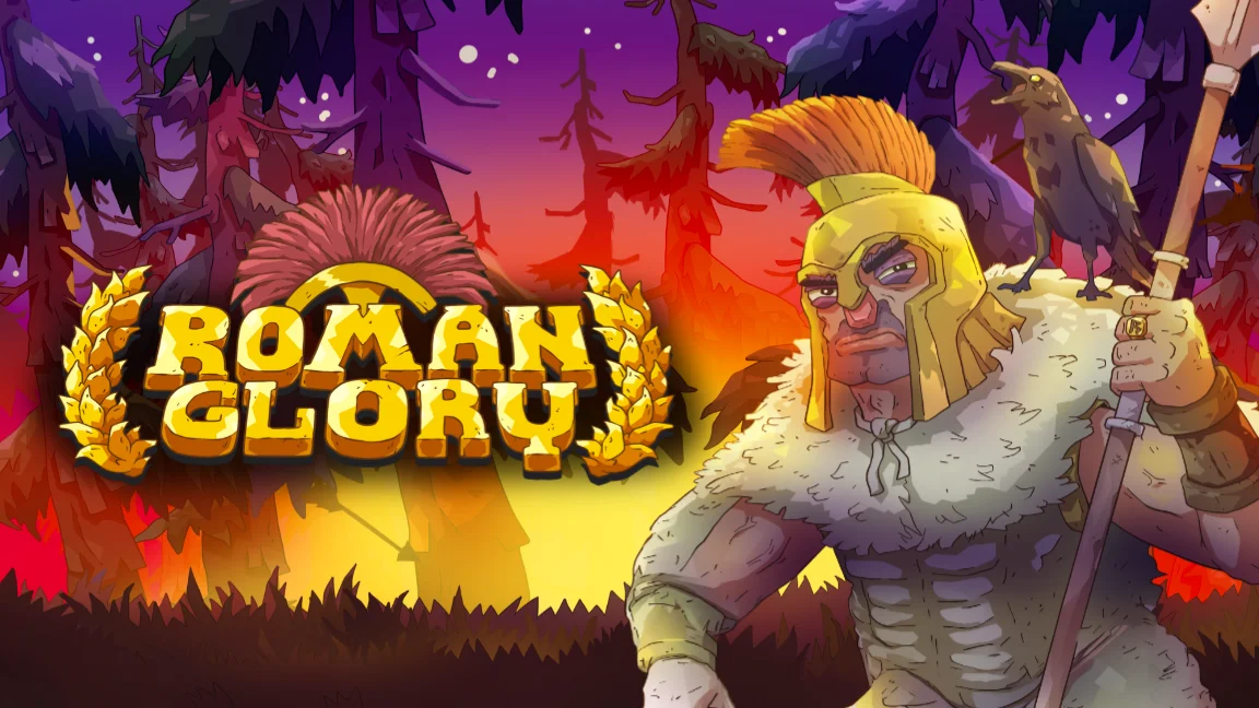 The promotional header for Roman Glory, an online slot game on Betty.ca.