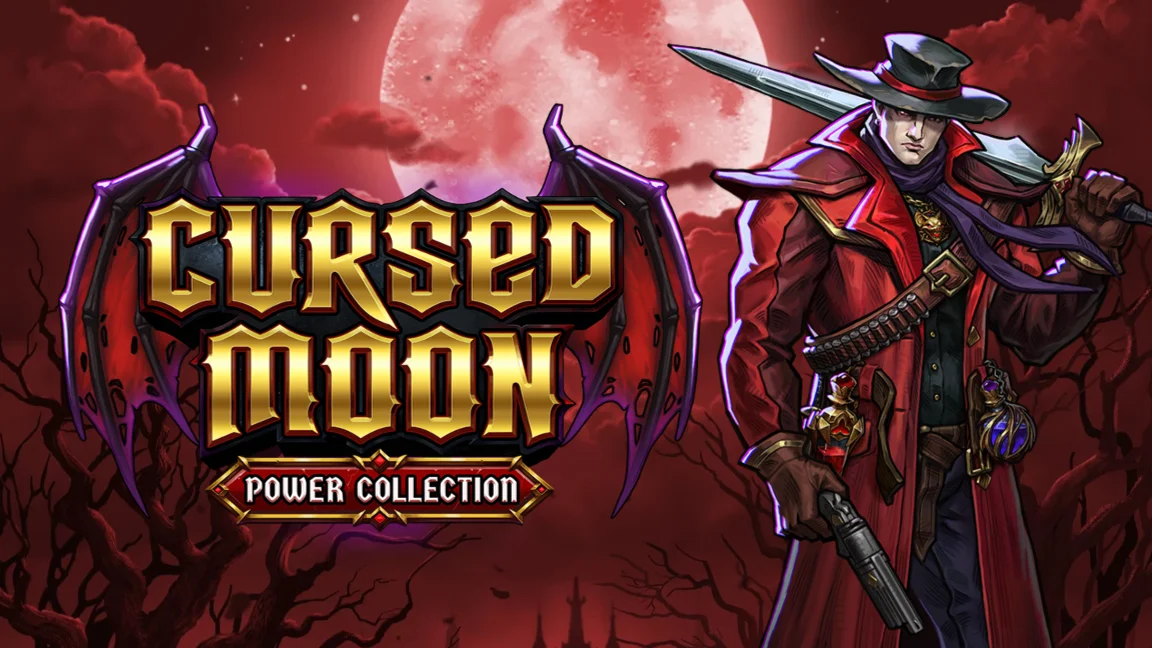 The promotional header for Cursed Moon Power Collection, an online slot game on Betty.ca.