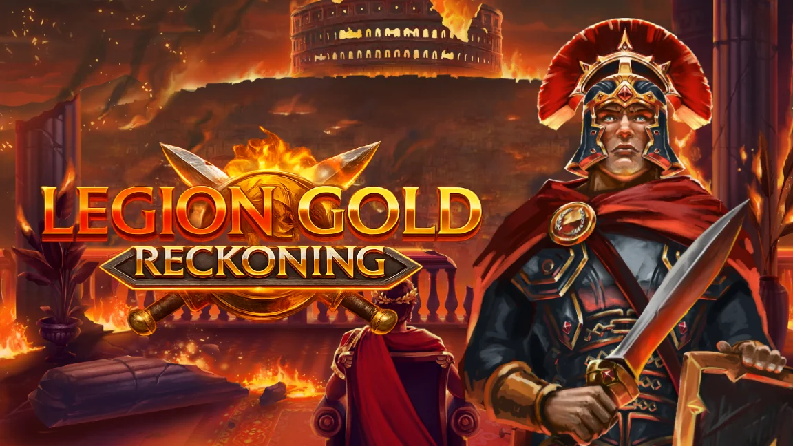 The promotional header for Legion Gold Reckoning, an online slot game on Betty.ca.