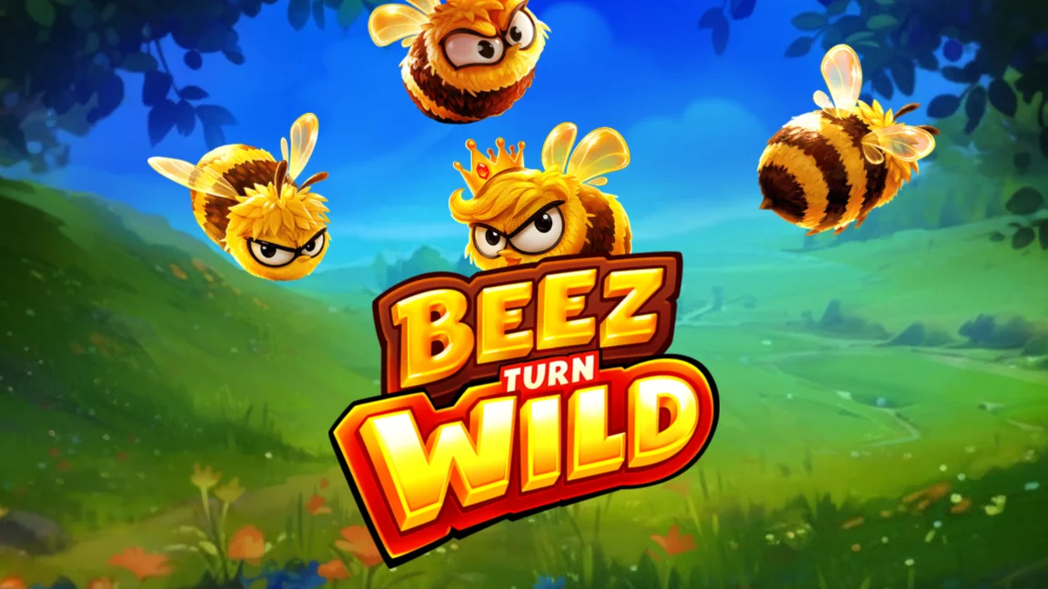The promotional header for Beez Turn Wild, an online slot game on Betty.ca.