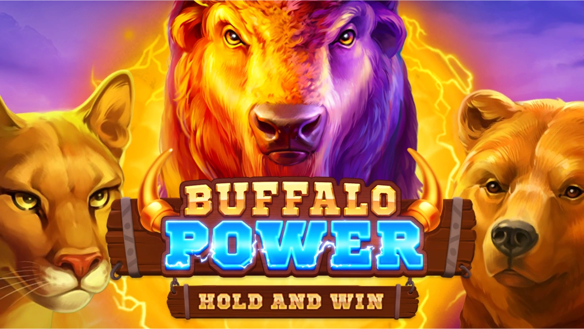 The promotional header for Buffalo Power: Hold and Win, an online slot game on Betty.ca.