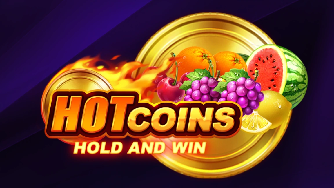 The promotional header for Hot Coins: Hold and Win, an online slot game on Betty.ca.