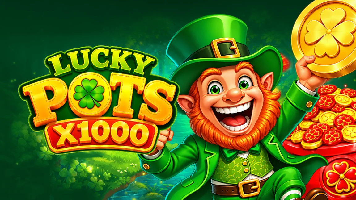 The promotional header for Lucky Pots x1000, an online slot game on Betty.ca.