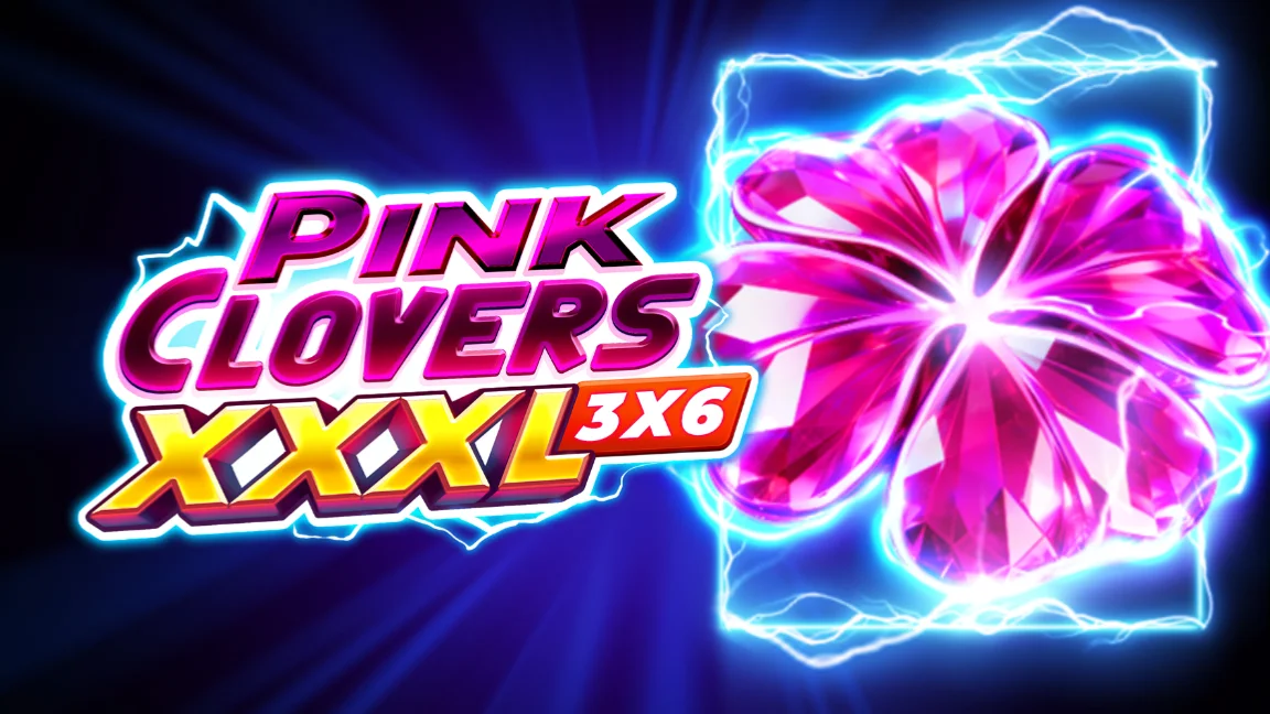 The promotional header for Pink Clovers XXXL: Hold and Win, an online slot game on Betty.ca.