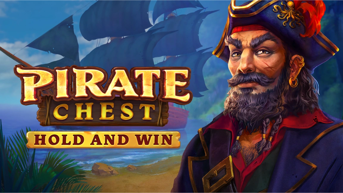 The promotional header for Pirate Chest: Hold and Win, an online slot game on Betty.ca.