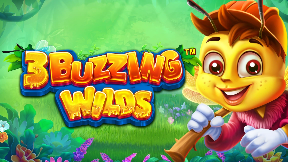 The promotional header for 3 Buzzing Wilds, an online slot game on Betty.ca.